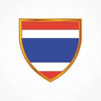 thailand vlag vector met schild frame