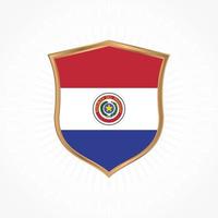 paraguay vlag vector met schild frame