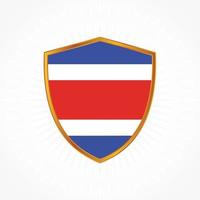 costa rica vlag vector met schild frame