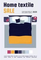 thuis textiel verkoop poster sjabloon vector
