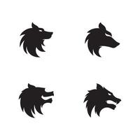 wolf hoofd logo vector ontwerpsjabloon