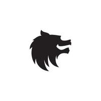 wolf hoofd logo vector ontwerpsjabloon