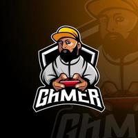 gamer mascot logo ontwerp vector met moderne illustratie