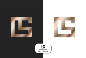 brief l s logo luxe. kunst deco stijl logotype ontwerp voor luxe bedrijf branding. premie identiteit ontwerp. vector