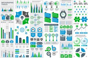 Infographic elementen data visualisatie vector ontwerpsjabloon