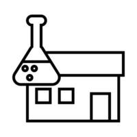 laboratorium gebouw icoon in lijn vector