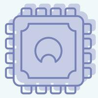 icoon processor. verwant naar computer symbool. twee toon stijl. gemakkelijk ontwerp bewerkbaar. gemakkelijk illustratie vector