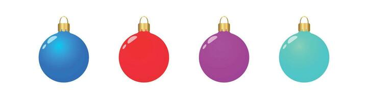 Kerstmis en nieuw jaar ballen. vakantie decoratie. vector