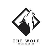 wolf of hoofd wolf logo vector icoon illuatratie ontwerp
