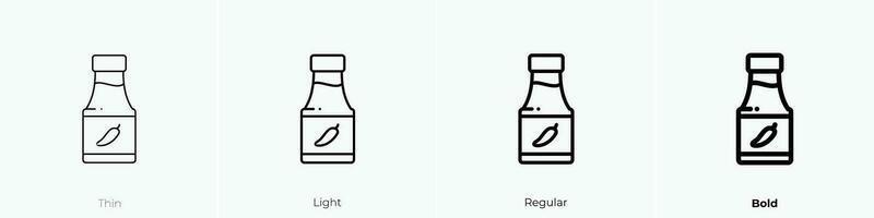 saus icoon. dun, licht, regelmatig en stoutmoedig stijl ontwerp geïsoleerd Aan wit achtergrond vector