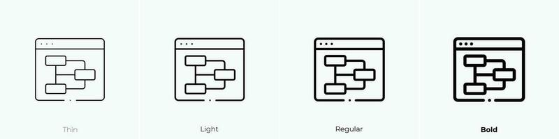 door elkaar haspelen icoon. dun, licht, regelmatig en stoutmoedig stijl ontwerp geïsoleerd Aan wit achtergrond vector