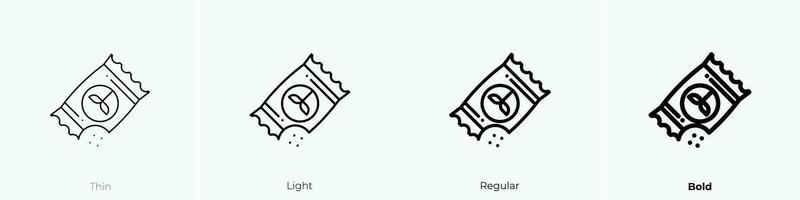 zaden icoon. dun, licht, regelmatig en stoutmoedig stijl ontwerp geïsoleerd Aan wit achtergrond vector