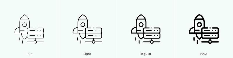 server icoon. dun, licht, regelmatig en stoutmoedig stijl ontwerp geïsoleerd Aan wit achtergrond vector