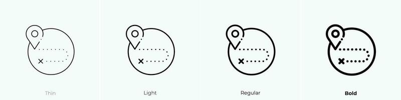 route icoon. dun, licht, regelmatig en stoutmoedig stijl ontwerp geïsoleerd Aan wit achtergrond vector