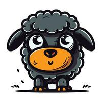 schattig tekenfilm schapen. vector illustratie geïsoleerd Aan een wit achtergrond.