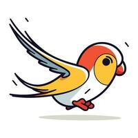 illustratie van een schattig weinig vogel. tekenfilm stijl. vector illustratie