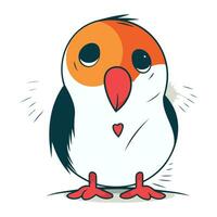 schattig tekenfilm pinguïn geïsoleerd Aan wit achtergrond. vector illustratie.