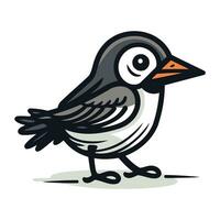 schattig tekenfilm pinguïn. vector illustratie. geïsoleerd Aan wit achtergrond.