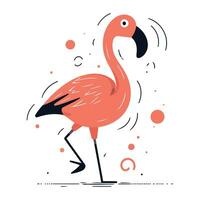 flamingo. vector illustratie in vlak stijl Aan wit achtergrond.