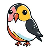 schattig tekenfilm weinig vogel. vector illustratie geïsoleerd Aan wit achtergrond.