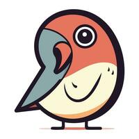 schattig tekenfilm vogel karakter. vector illustratie in een vlak stijl.