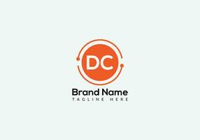 abstract dc brief modern eerste lettertekens logo ontwerp vector