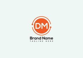 abstract dm brief modern eerste lettertekens logo ontwerp vector