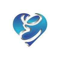 brief e met liefde logo ontwerp sjabloon element, bruikbaar voor bedrijf en branding logos vector