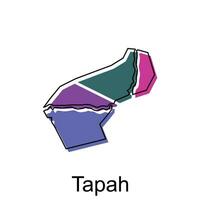 kaart stad van tapah vector ontwerp sjabloon, infographic vector kaart illustratie Aan een wit achtergrond.
