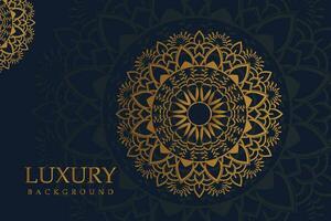 luxe gouden mandala achtergrond plein vector