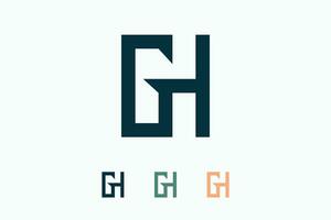 initialen brief logo ontwerp met brief gh concept vector