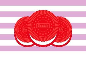 illustratie vectorafbeelding van premium rode sandwich cookies. vector