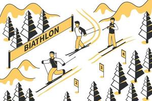 biatlon competitie illustratie vector