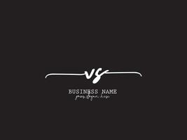 handtekening vs mode logo icoon, luxe vs sv logo brief ontwerp voor winkel vector