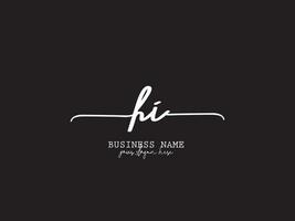 vrouwelijk Hoi handtekening logo, kleding Hoi typografie luxe brief logo branding vector