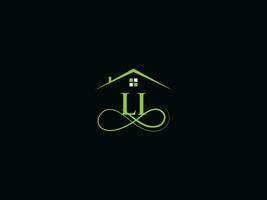 abstract li logo gebouw, luxe li echt landgoed brief logo icoon vector