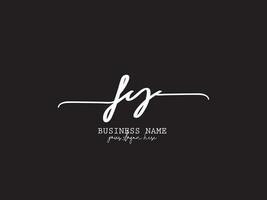 vrouwelijk typografie fy logo branding, luxe fy handtekening brief logo voor uw bloemen winkel vector