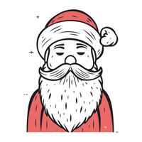 de kerstman claus. vector illustratie van de kerstman claus in een rood pak en een baard.