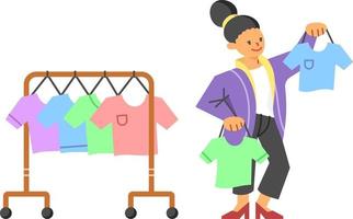 kleding kopen platte illustratie om te winkelen illustratie vector