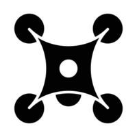 quadcopter vector glyph icoon voor persoonlijk en reclame gebruiken.