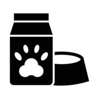 hond voedsel vector glyph icoon voor persoonlijk en reclame gebruiken.