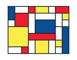 geruit piet Mondriaan stijl emulatie geïsoleerd vector illustratie