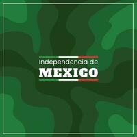 vector vlak ontwerp Mexico onafhankelijkheid dag concept sjabloon met groen achtergrond