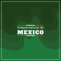 vector vlak ontwerp Mexico onafhankelijkheid dag concept sjabloon met groen achtergrond