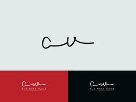 abstract CV logo brief, premie CV bedrijf handtekening luxe logo vector