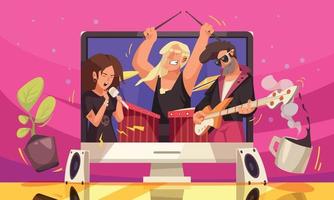 online muziek rockconcert vector