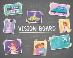 vision board achtergrond vector