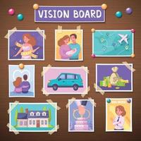 vision board illistration vector