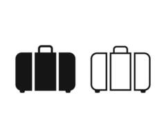 reeks van koffer pictogrammen. reizen bagage vector icoon. koffer icoon vector ontwerp illustratie