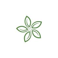 logo's van groene boom blad ecologie vector